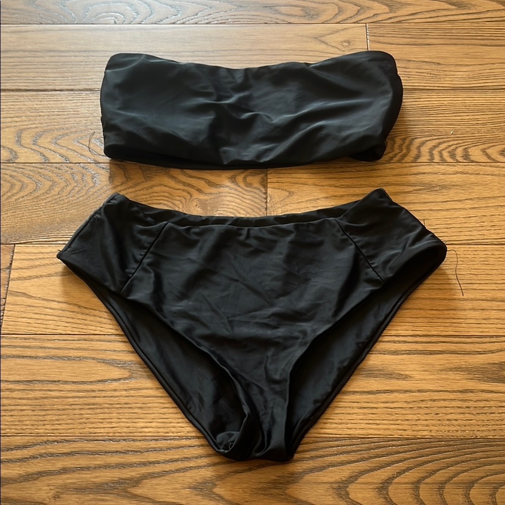Zaful Black Bikini Sleek Swimwear